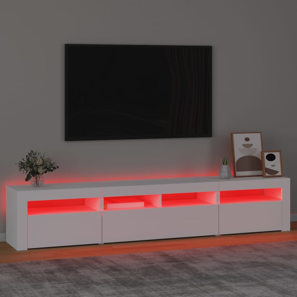 vidaXL Dulap TV cu lumini LED, negru, 210x35x40 cm vidaXL Dulap TV cu lumini LED, negru, 210x35x40 cm