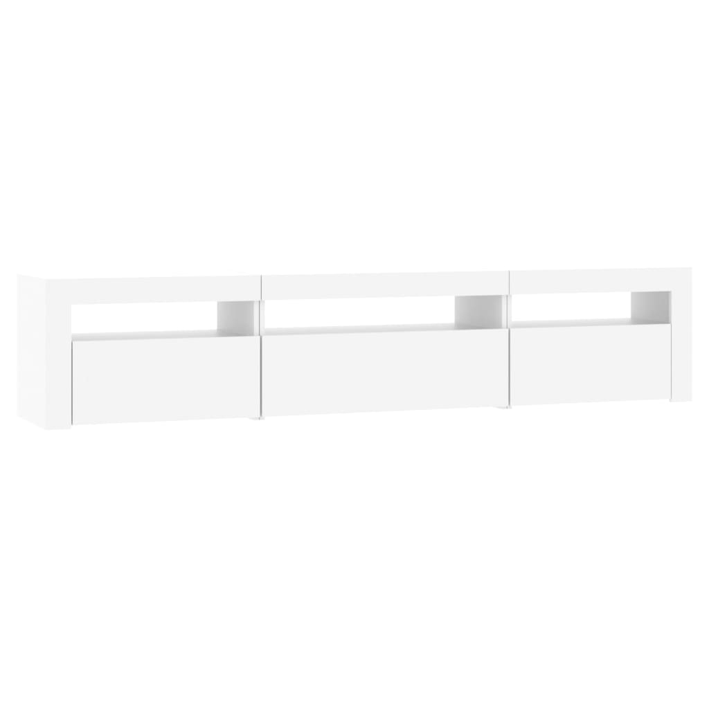 vidaXL Comodă TV cu lumini LED, alb, 195x35x40 cm vidaXL Comodă TV cu lumini LED, alb, 195x35x40 cm