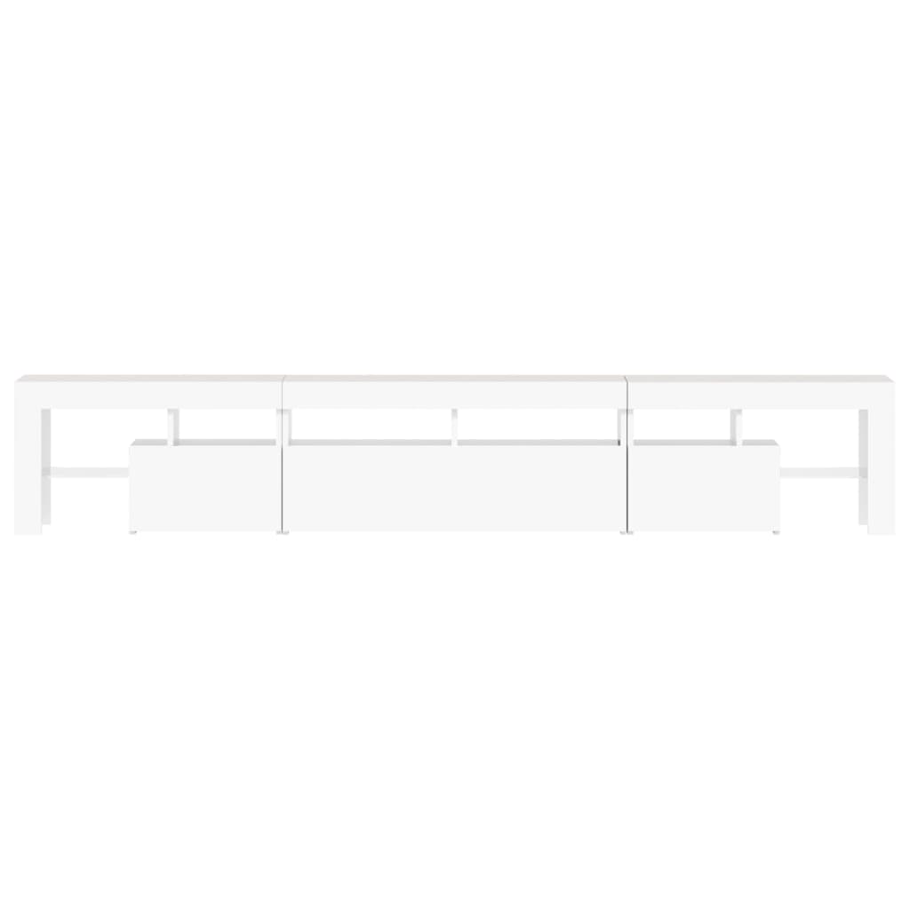 vidaXL Comode TV cu lumini LED, alb2，30x36,5x40