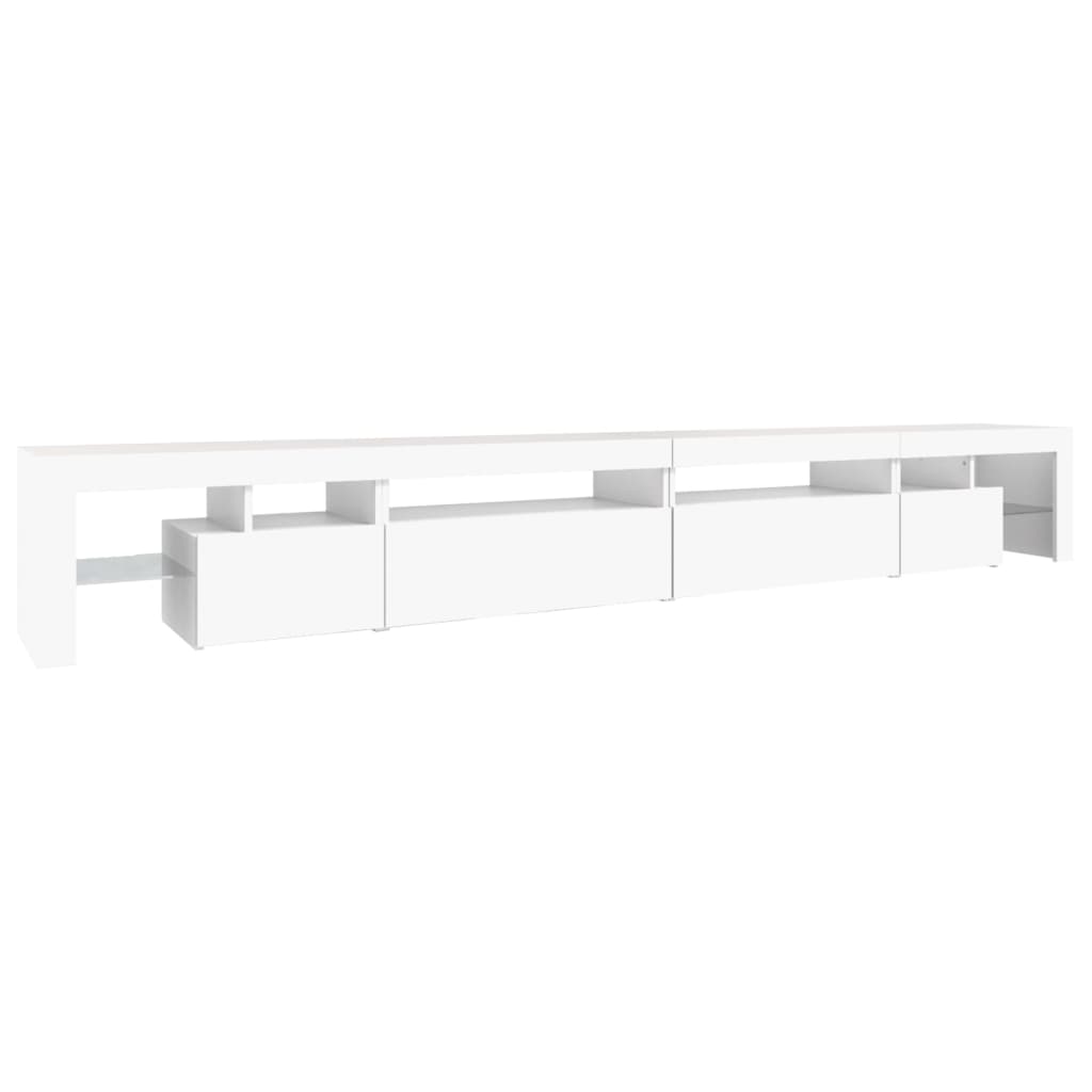 vidaXL Comodă TV cu lumini LED, alb, 290x36,5x40 cm vidaXL Comodă TV cu lumini LED, alb, 290x36,5x40 cm
