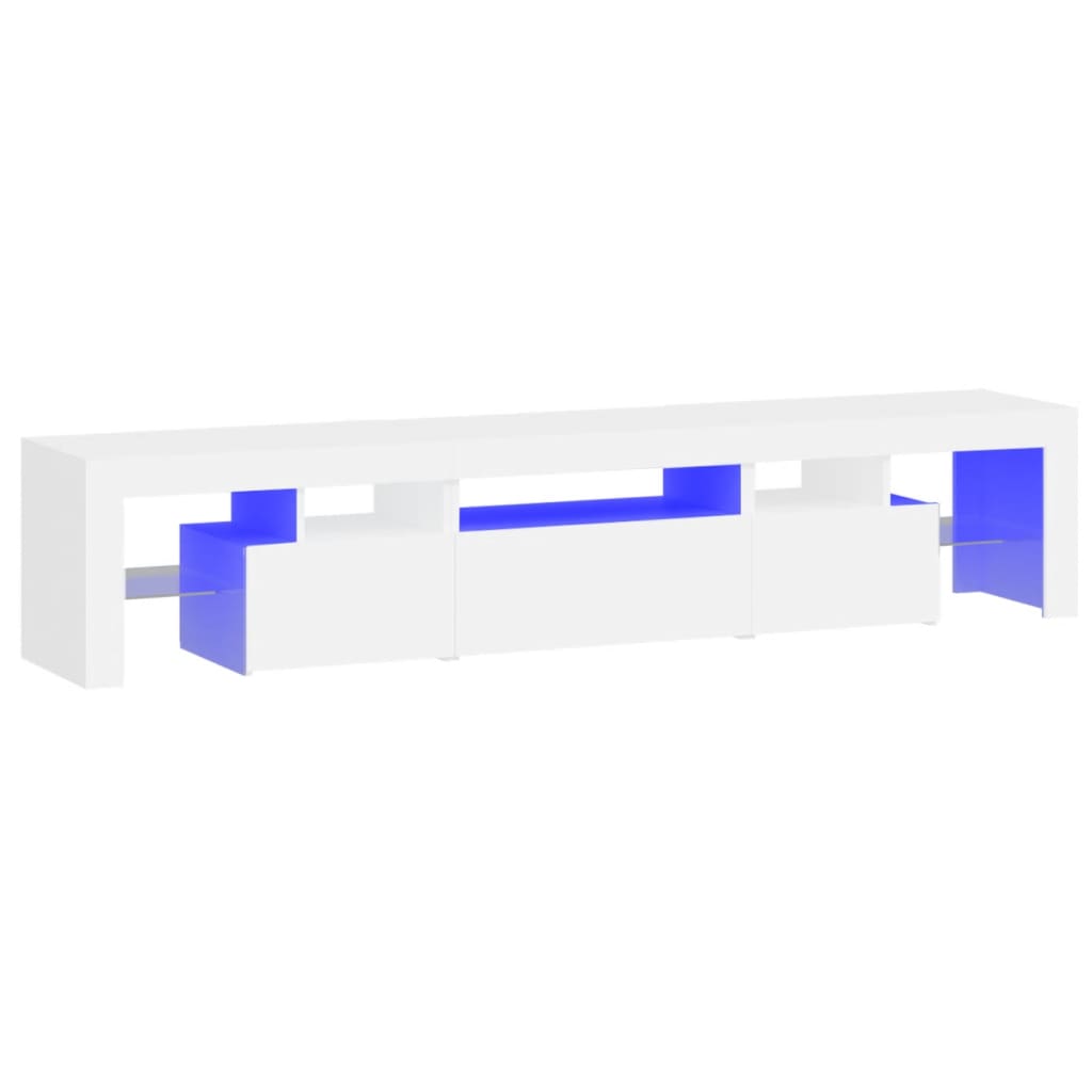 vidaXL Dulap TV cu lumini LED alb 200x36,5x40 cm vidaXL Dulap TV cu lumini LED alb 200x36,5x40 cm