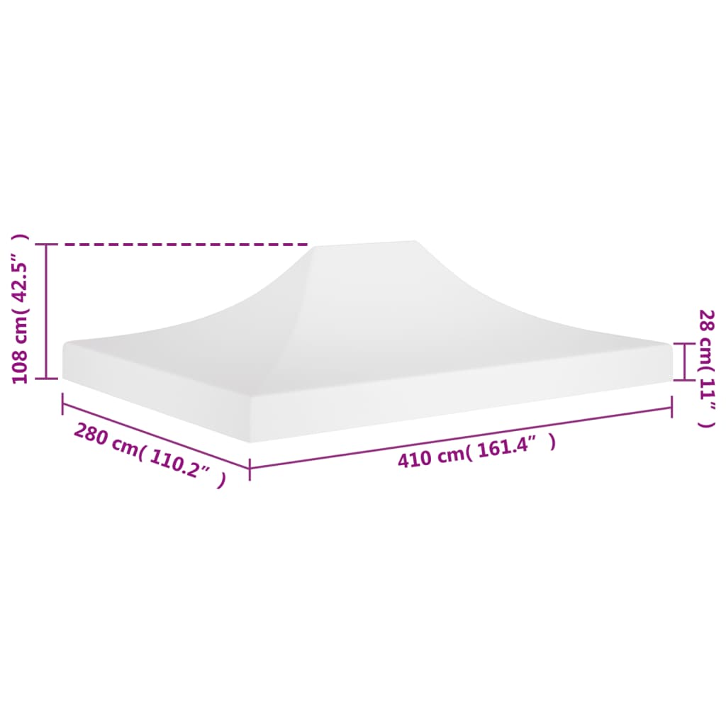 vidaXL Acoperiș pentru cort de petrecere, alb, 4 x 3 m, 270 g/m² vidaXL Acoperiș pentru cort de petrecere, alb, 4 x 3 m, 270 g/m²