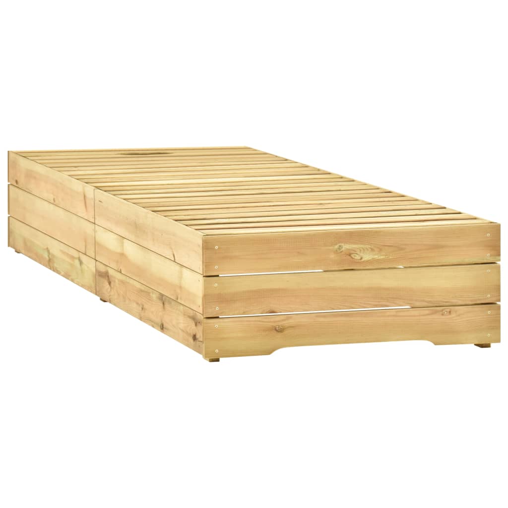 vidaXL Șezlong cu masă, lemn de pin verde tratat vidaXL Șezlong cu masă, lemn de pin verde tratat