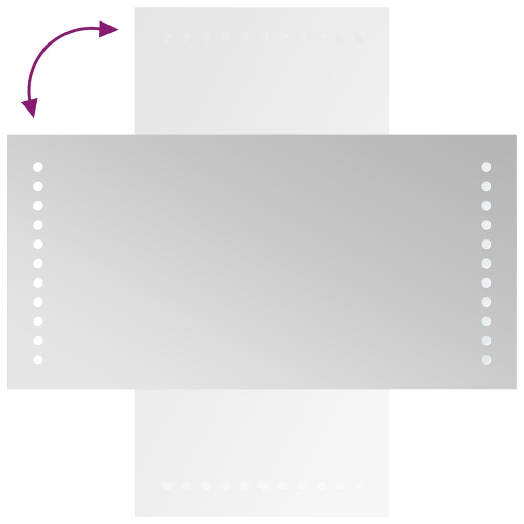 vidaXL Oglindă de baie cu LED, 20x40 cm