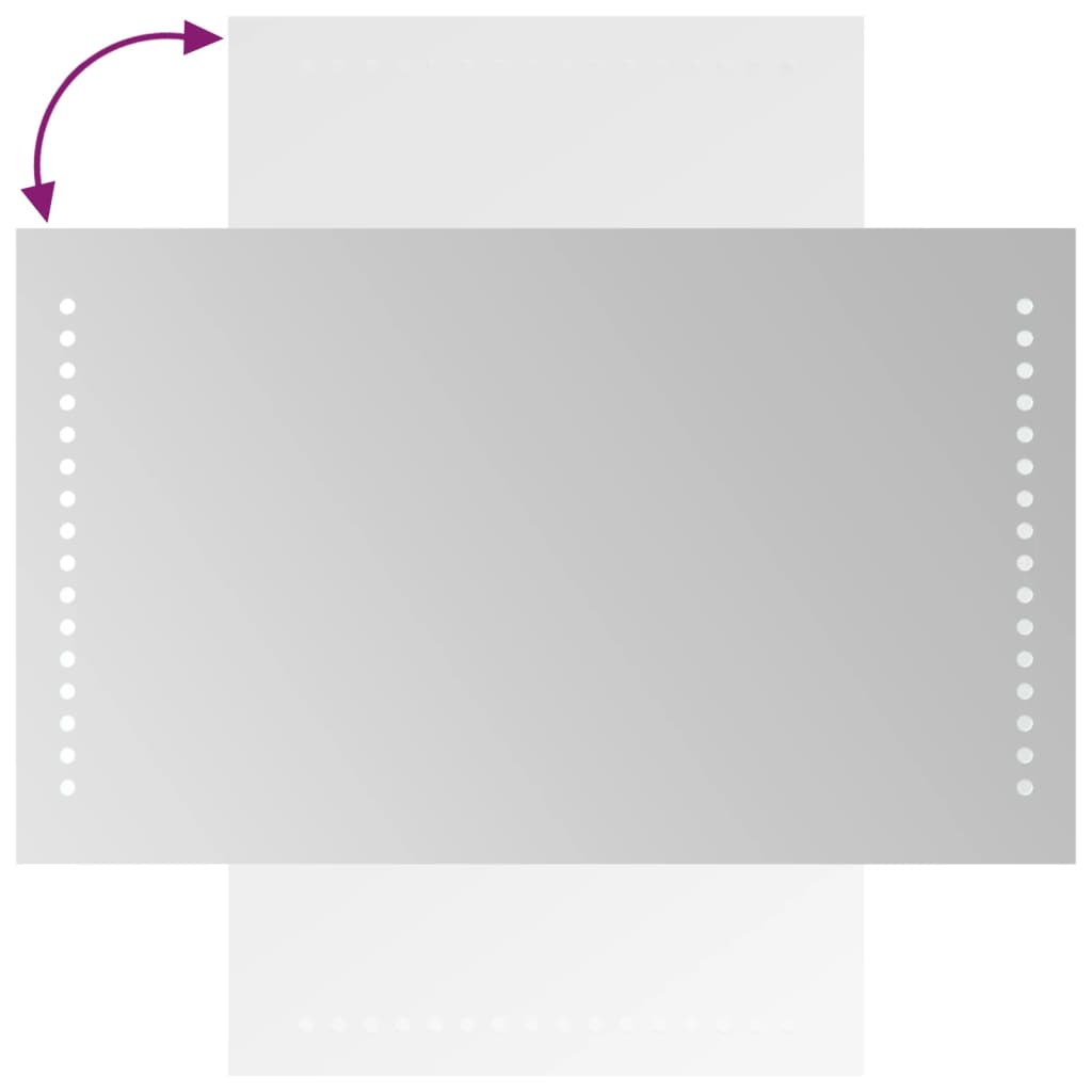 vidaXL Oglindă de baie cu LED, 30x50 cm