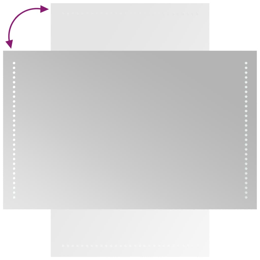 vidaXL Oglindă de baie cu LED, 50x80 cm