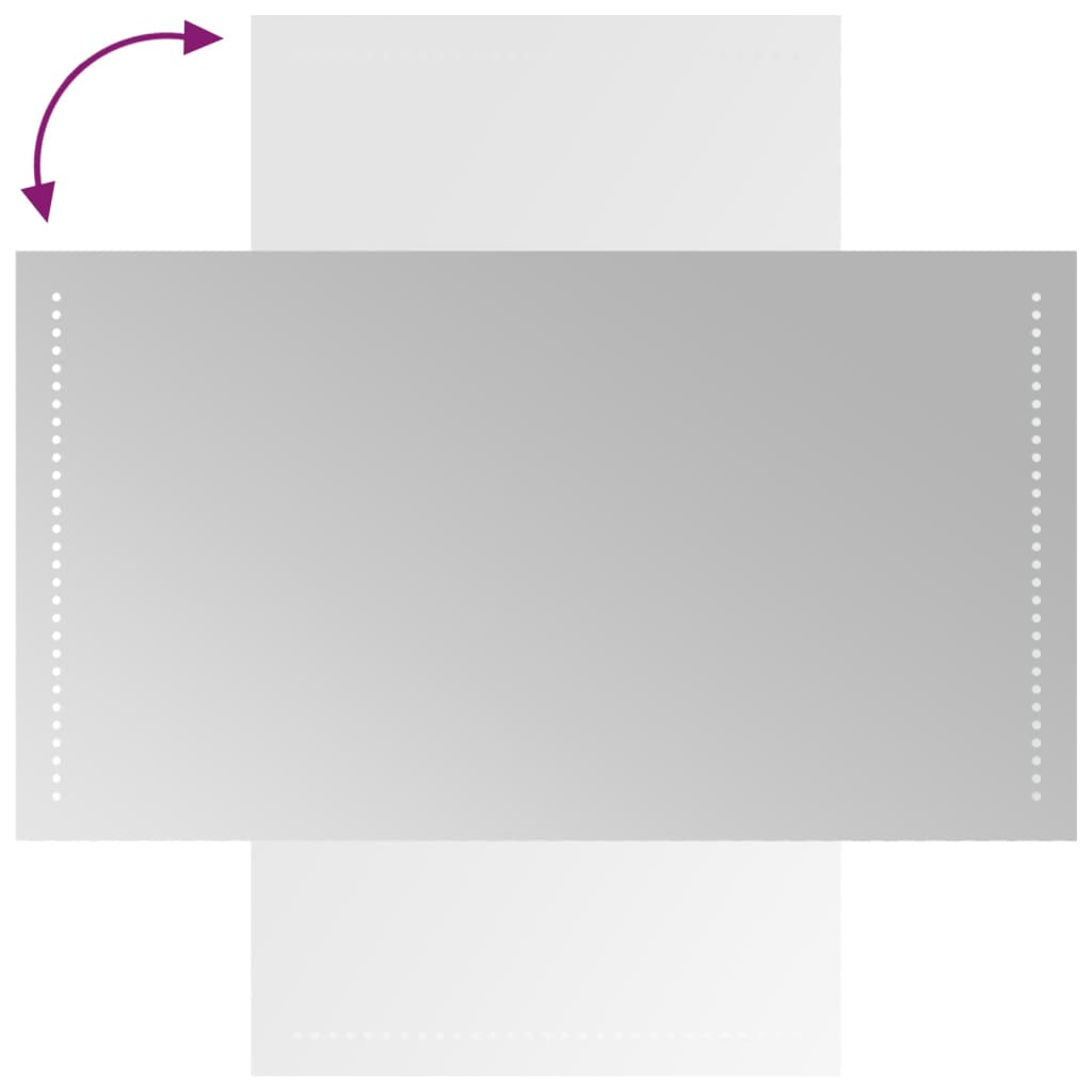 vidaXL Oglinda de baie cu LED, 50x90 cm