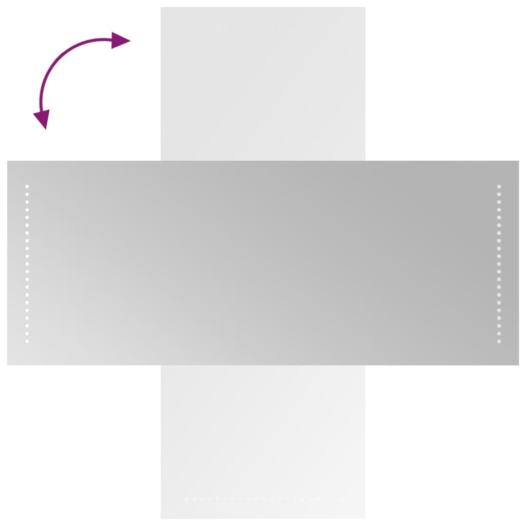 vidaXL Oglindă de baie cu LED, 40x100 cm