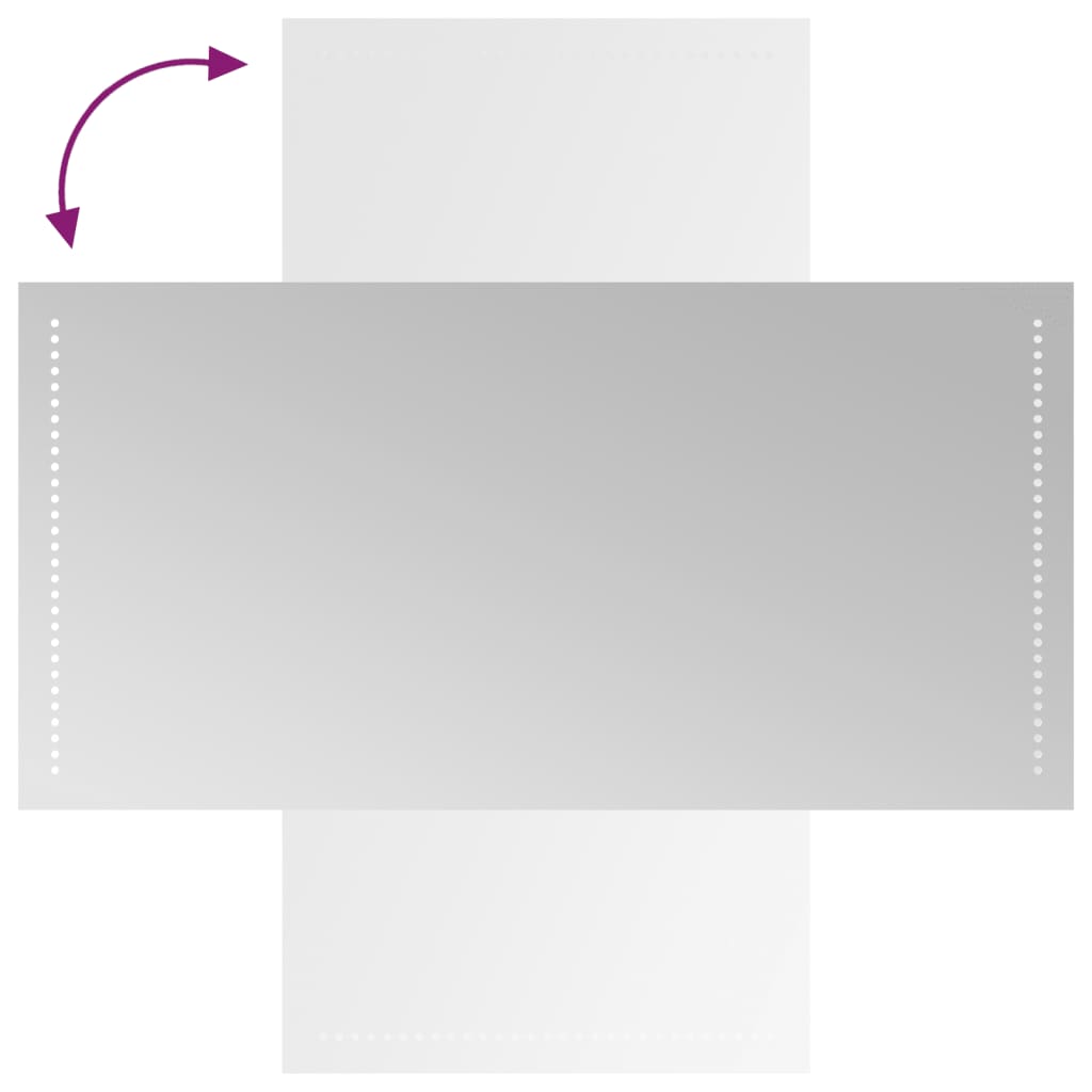 vidaXL Oglinda de baie cu LED, 50x100 cm