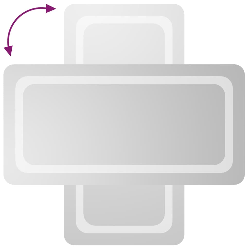 vidaXL Oglindă de baie cu LED, 40x80 cm