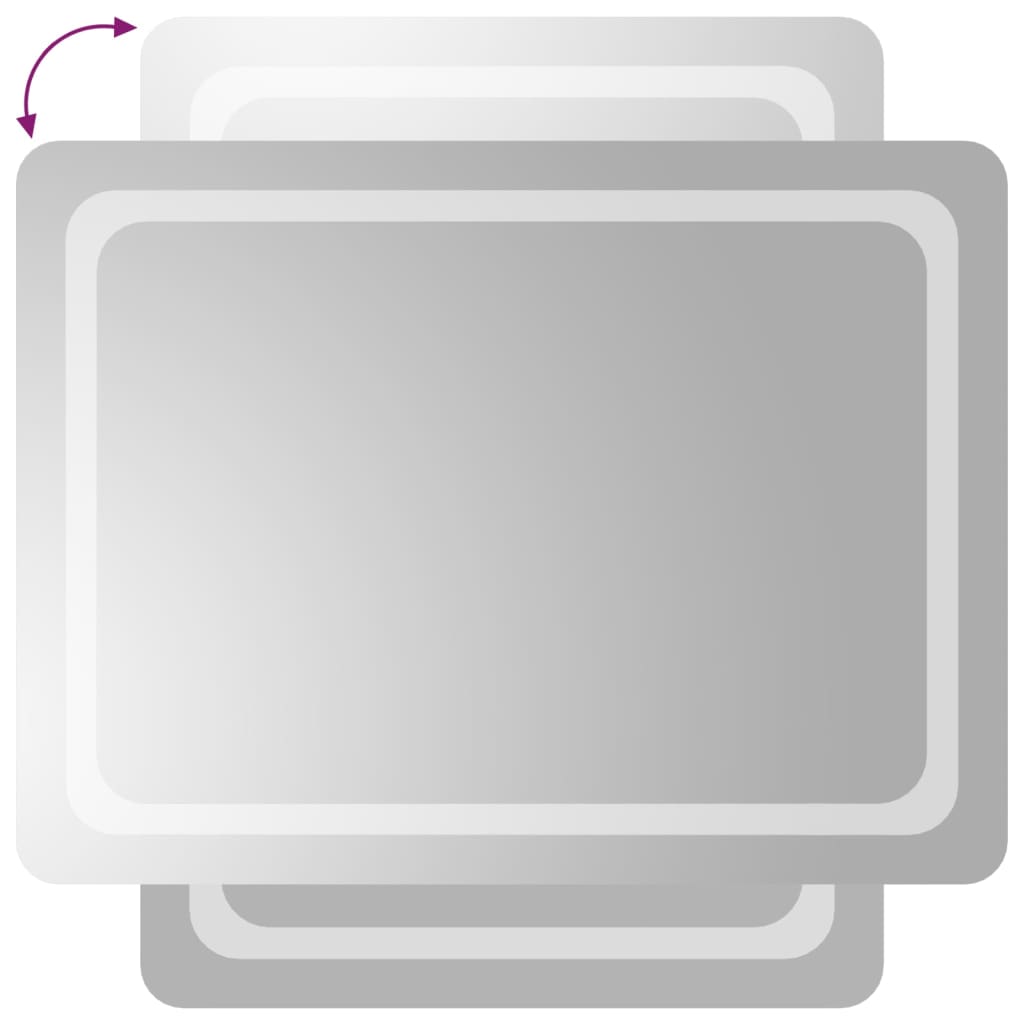 vidaXL Oglindă de baie cu LED, 60x80 cm