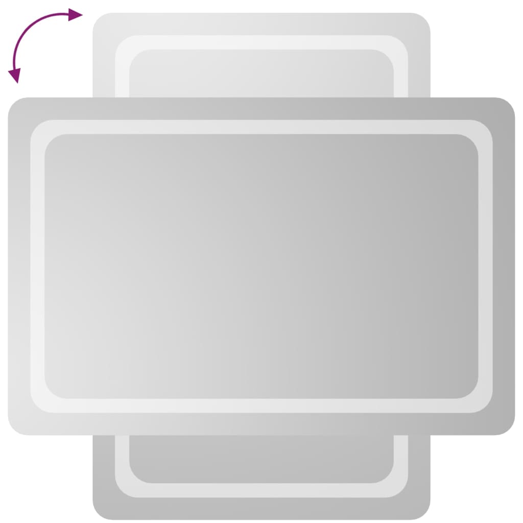 vidaXL Oglindă de baie cu LED, 60x90 cm