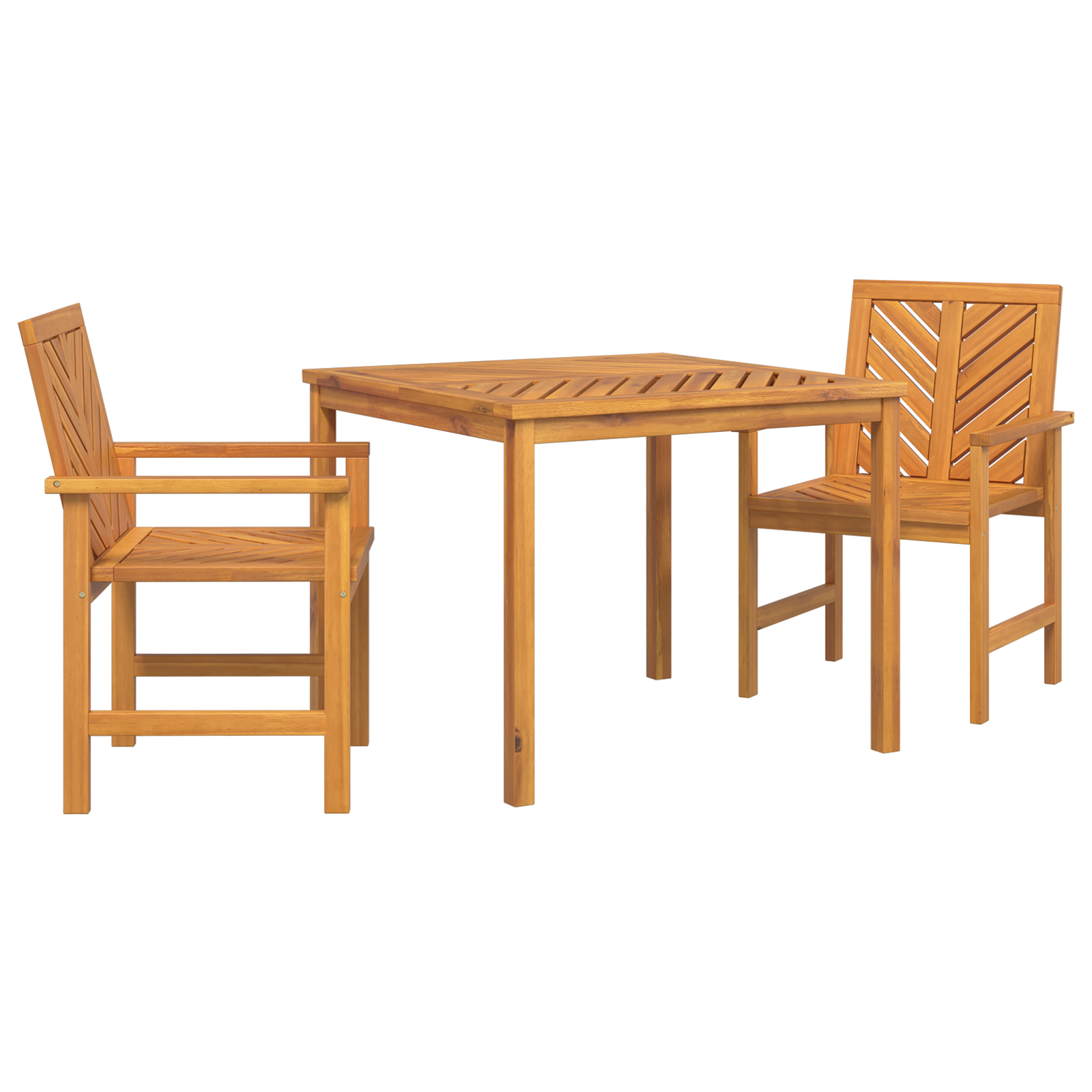 vidaXL Set Dining 3 Piese din Lemn Masiv de Acacia