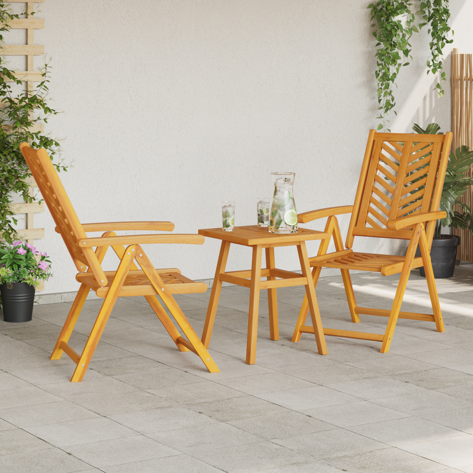 vidaXL Set Bistro de Grădină 3 pcs Maro lemn masiv de acacia vidaXL Set Bistro de Grădină 3 pcs Maro lemn masiv de acacia