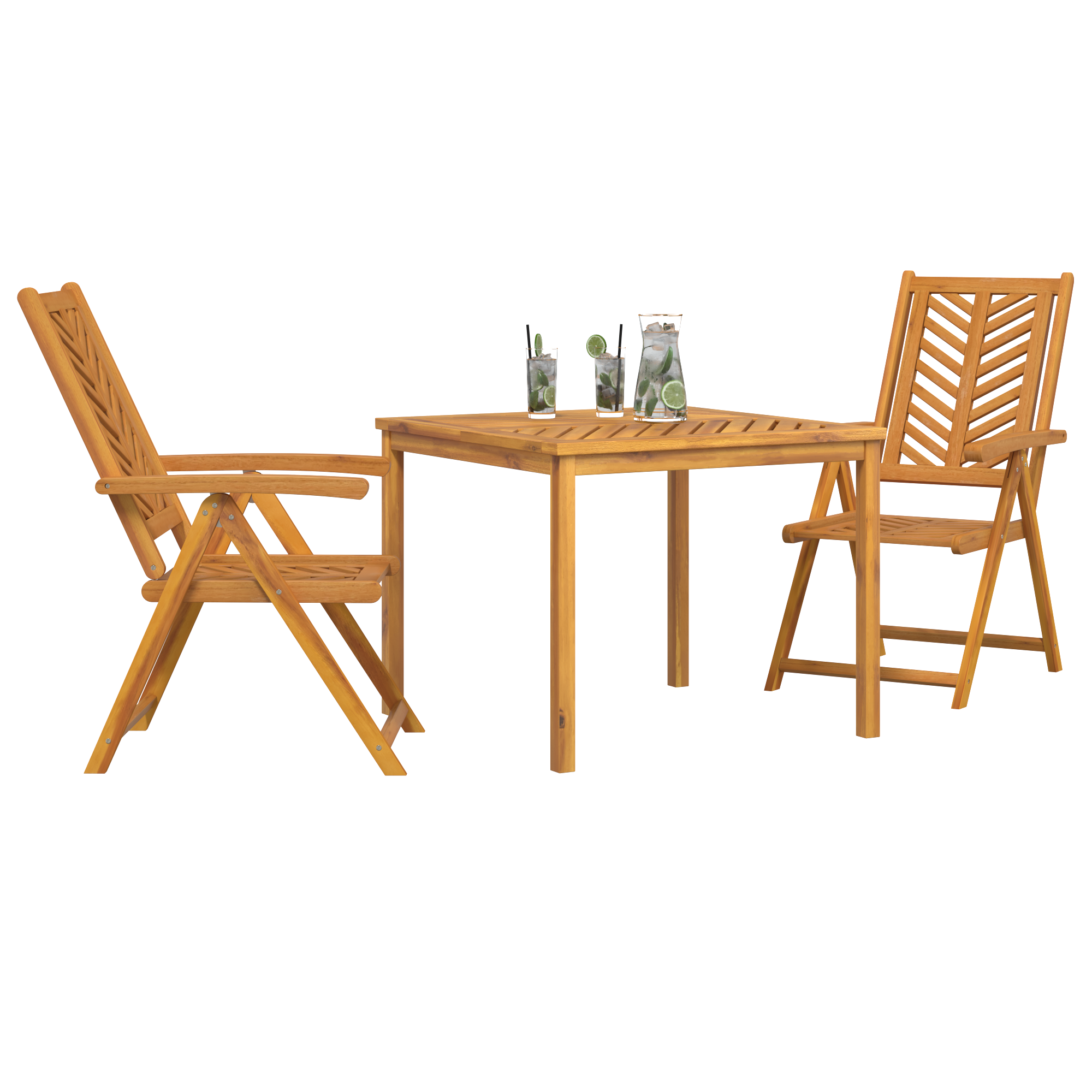 vidaXL Set de mese pentru grădină 3 piese Lemn solid de acacia