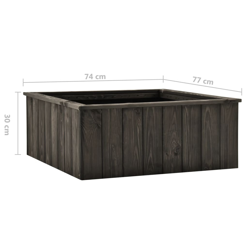 vidaXL Strat înălțat, gri închis, 74 x 77 x 30 cm, lemn masiv de pin vidaXL Strat înălțat, gri închis, 74 x 77 x 30 cm, lemn masiv de pin