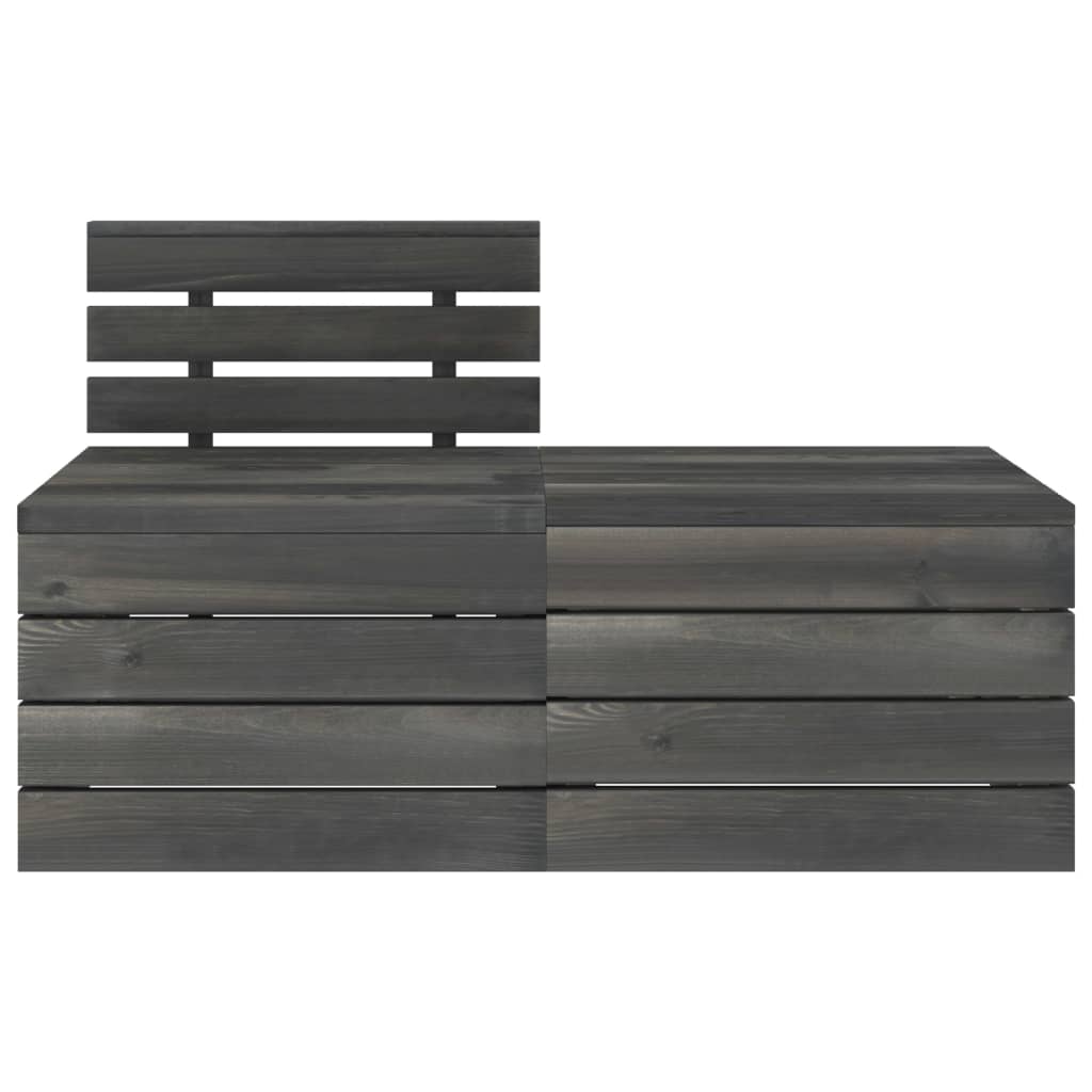 vidaXL Set mobilier grădină din paleți, 2 piese, gri închis, lemn pin vidaXL Set mobilier grădină din paleți, 2 piese, gri închis, lemn pin