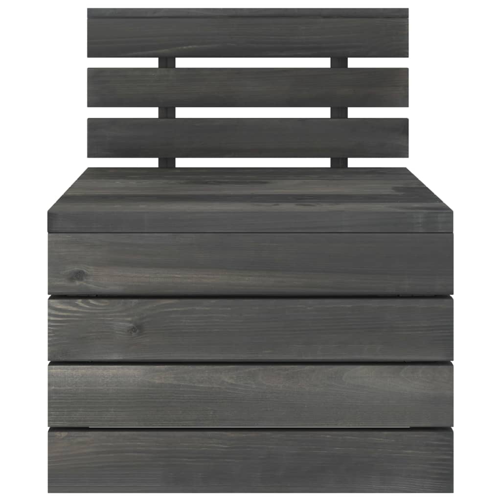 vidaXL Set mobilier grădină din paleți, 2 piese, gri închis, lemn pin vidaXL Set mobilier grădină din paleți, 2 piese, gri închis, lemn pin