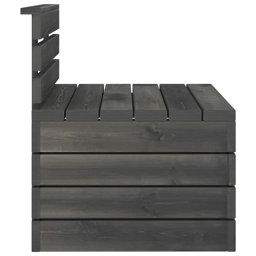 vidaXL Set mobilier grădină din paleți, 2 piese, gri închis, lemn pin vidaXL Set mobilier grădină din paleți, 2 piese, gri închis, lemn pin