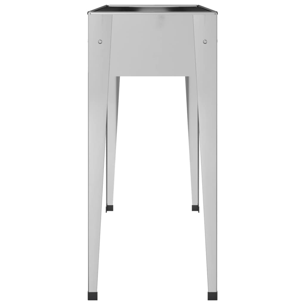 vidaXL Jardiniere de grădină, 2 buc., oțel galvanizat