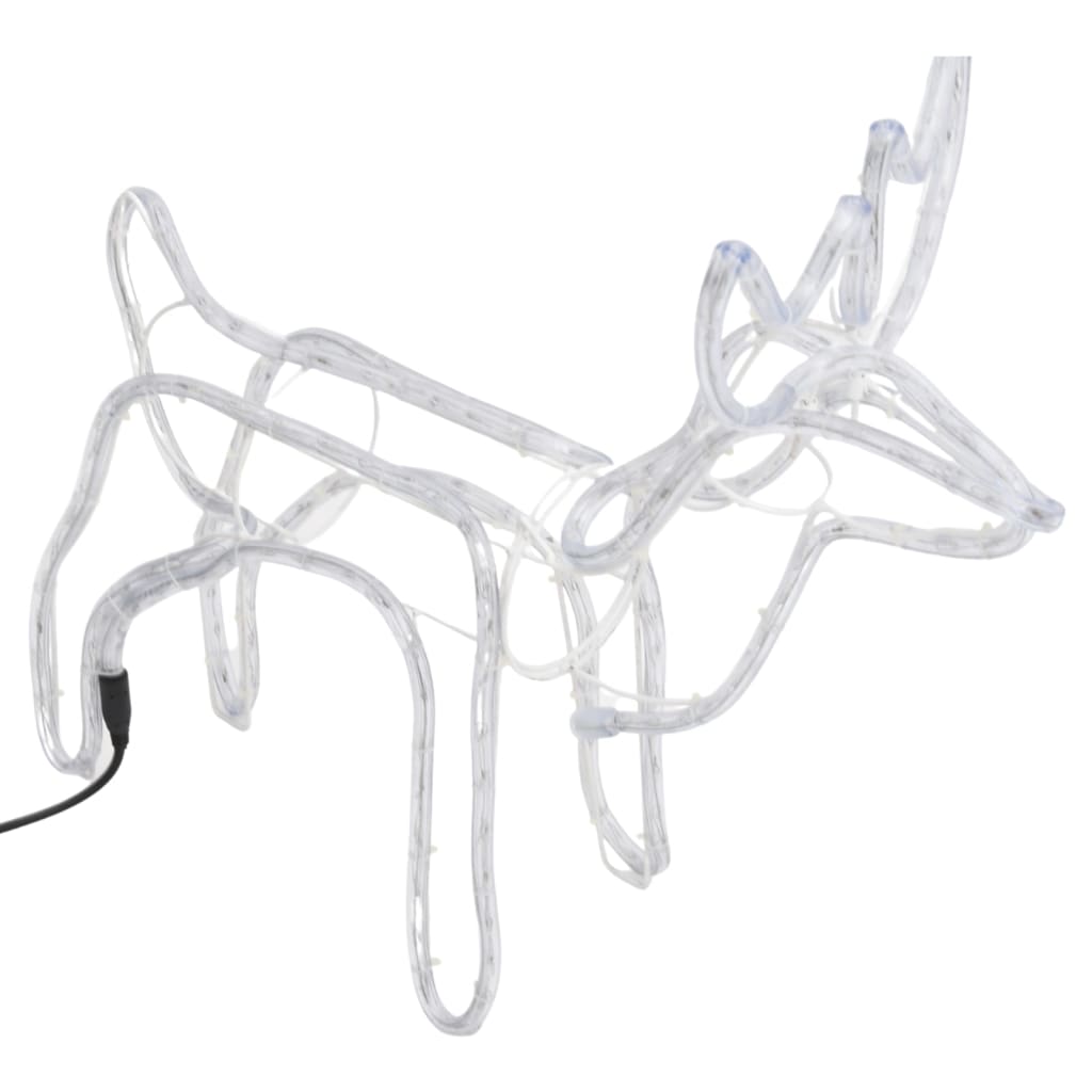 vidaXL Figurină ren de Crăciun, 2 buc., alb rece, 60x30x60 cm