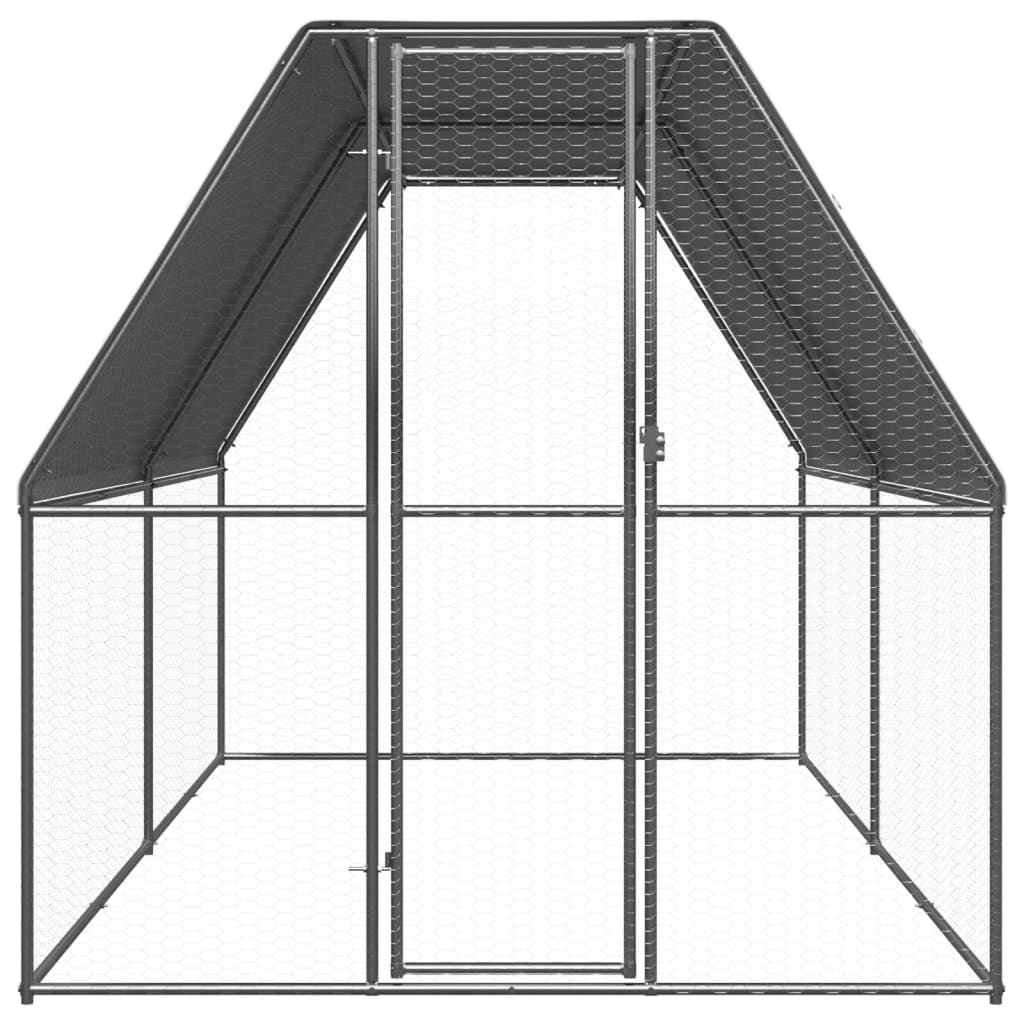 vidaXL Coteț de păsări pentru exterior, 2x4x2 m, oțel galvanizat vidaXL Coteț de păsări pentru exterior, 2x4x2 m, oțel galvanizat
