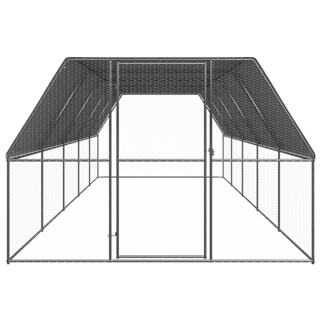 vidaXL Coteț de păsări pentru exterior, 3x10x2 m, oțel galvanizat vidaXL Coteț de păsări pentru exterior, 3x10x2 m, oțel galvanizat