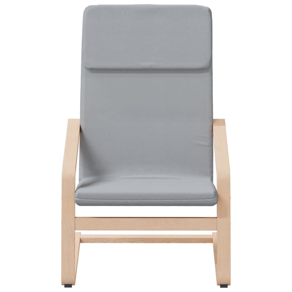 vidaXL Scaun de relaxare cu taburet, gri deschis, textil vidaXL Scaun de relaxare cu taburet, gri deschis, textil
