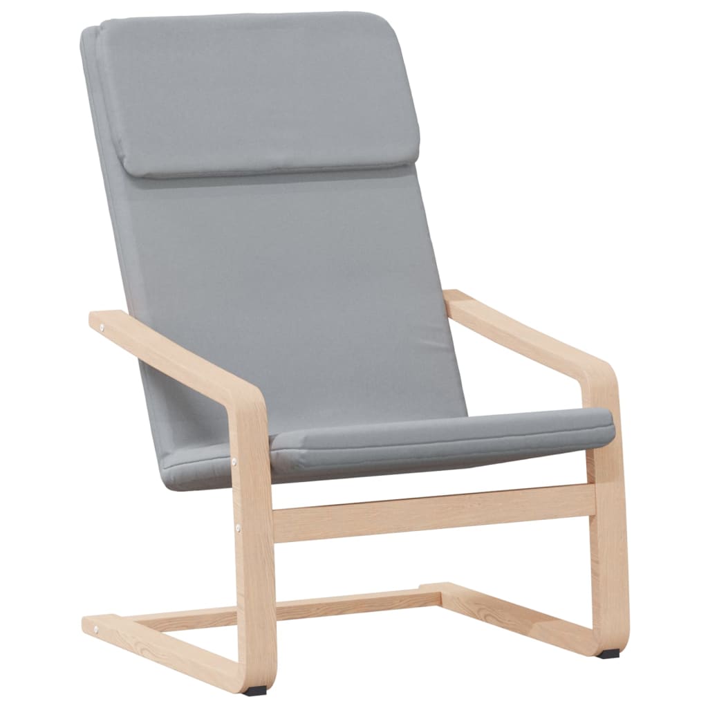 vidaXL Scaun de relaxare cu taburet, gri deschis, textil vidaXL Scaun de relaxare cu taburet, gri deschis, textil