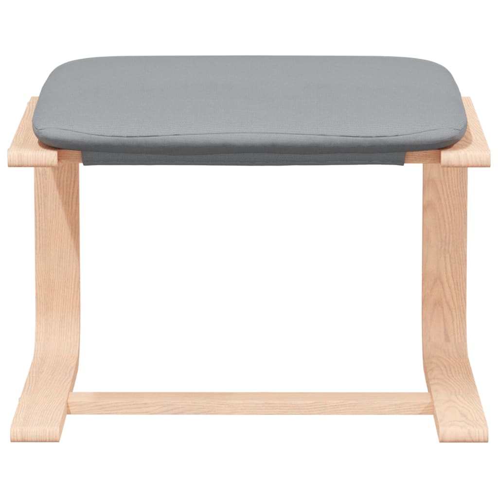 vidaXL Scaun de relaxare cu taburet, gri deschis, textil vidaXL Scaun de relaxare cu taburet, gri deschis, textil