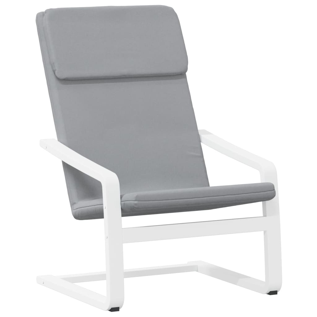 vidaXL Scaun de relaxare cu taburet, gri deschis, textil vidaXL Scaun de relaxare cu taburet, gri deschis, textil