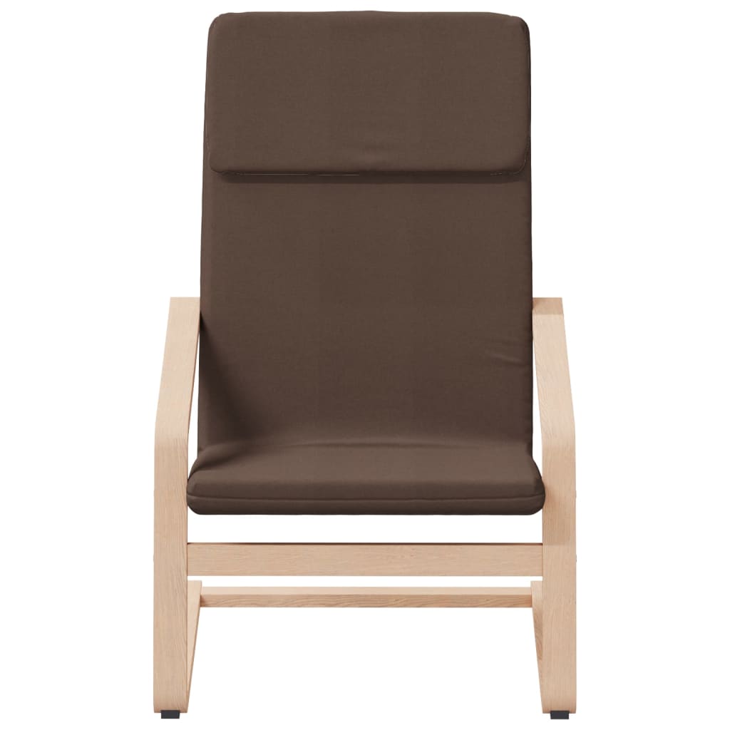 vidaXL Scaun de relaxare cu taburet, maro închis, material textil vidaXL Scaun de relaxare cu taburet, maro închis, material textil