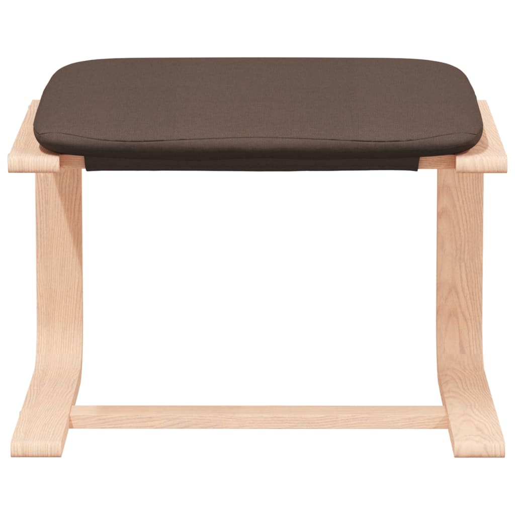 vidaXL Scaun de relaxare cu taburet, maro închis, material textil vidaXL Scaun de relaxare cu taburet, maro închis, material textil