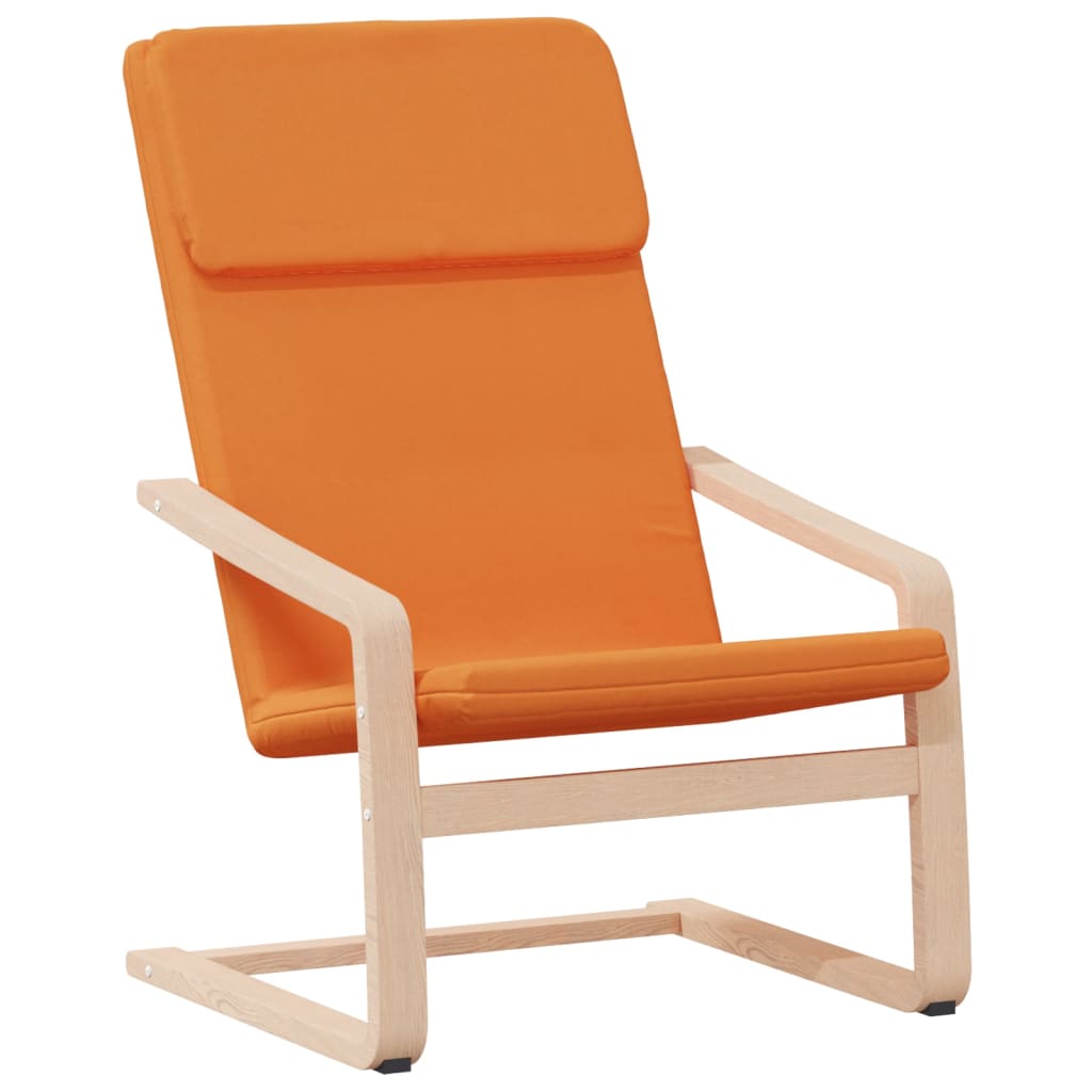 vidaXL Scaun de relaxare cu taburet, galben închis, material textil vidaXL Scaun de relaxare cu taburet, galben închis, material textil