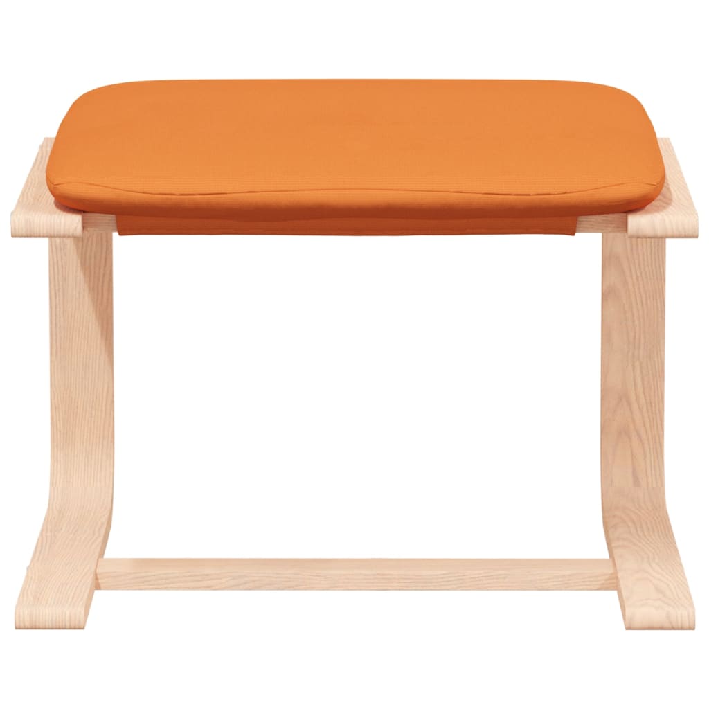 vidaXL Scaun de relaxare cu taburet, galben închis, material textil vidaXL Scaun de relaxare cu taburet, galben închis, material textil