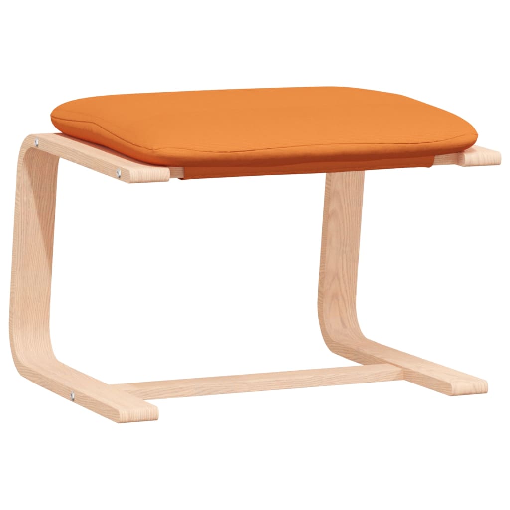 vidaXL Scaun de relaxare cu taburet, galben închis, material textil vidaXL Scaun de relaxare cu taburet, galben închis, material textil