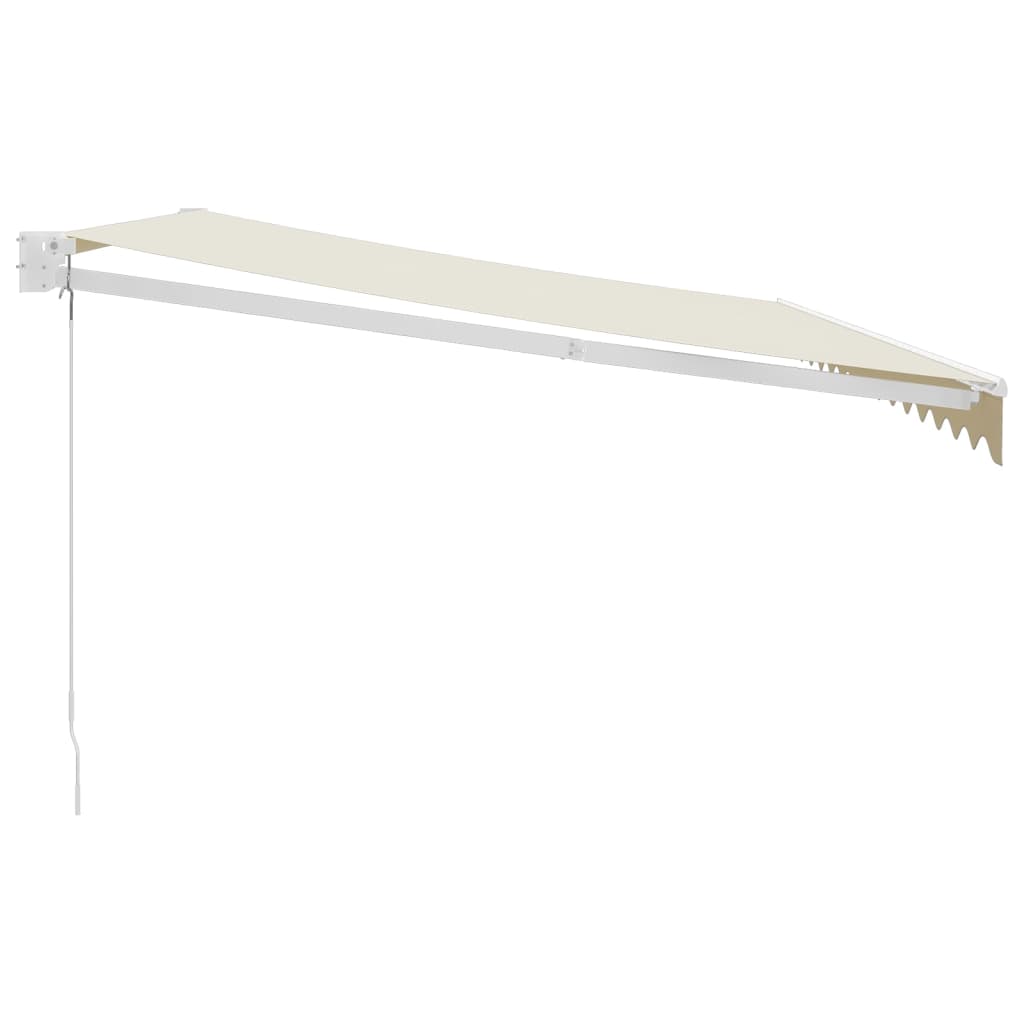vidaXL Copertină retractabilă, crem, 4x3 m, textil și aluminiu