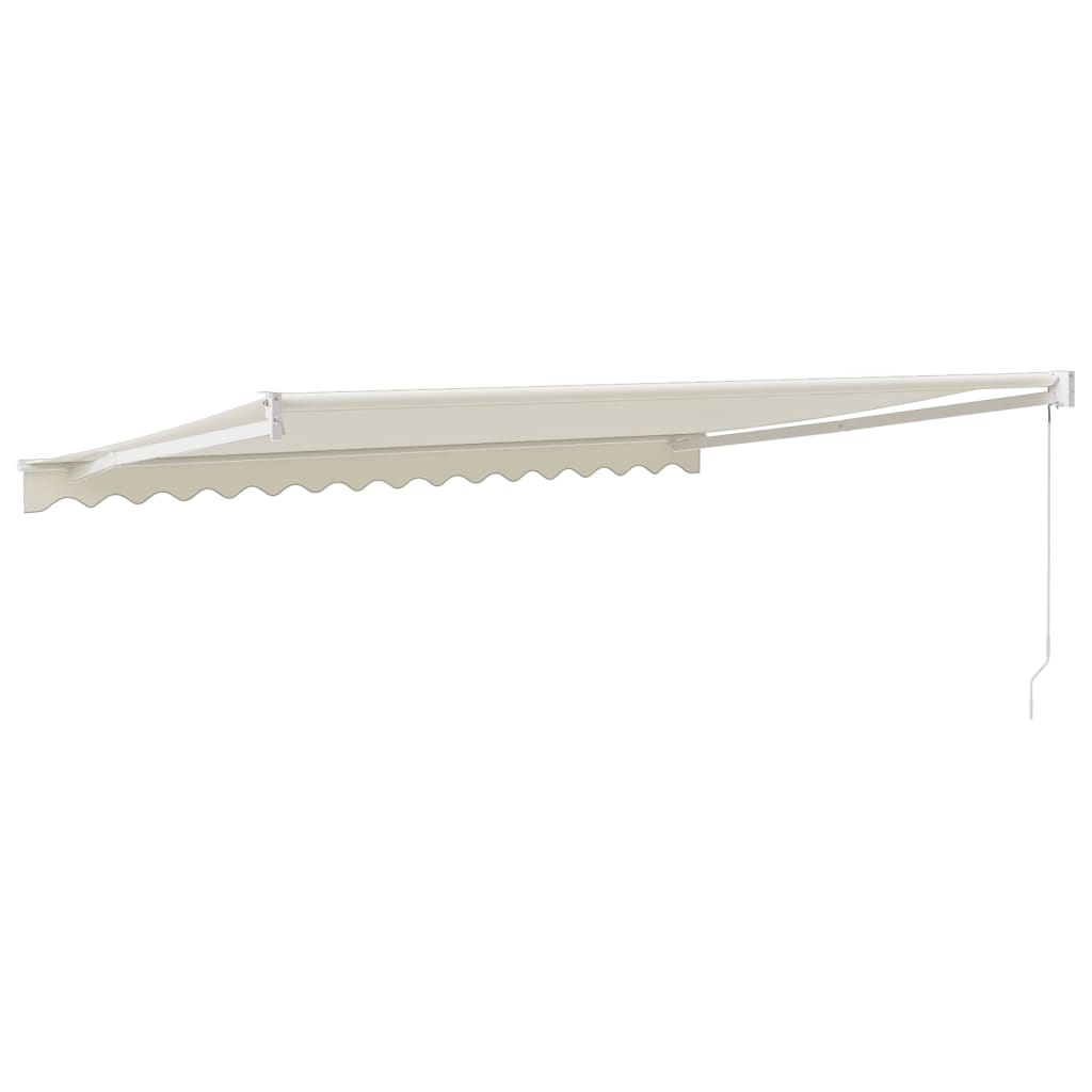 vidaXL Copertină retractabilă, crem, 4x3 m, textil și aluminiu