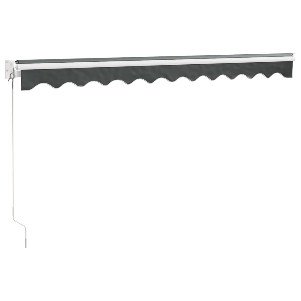 vidaXL Copertină retractabilă, antracit, 3,5x2,5 m, textil și aluminiu vidaXL Copertină retractabilă, antracit, 3,5x2,5 m, textil și aluminiu
