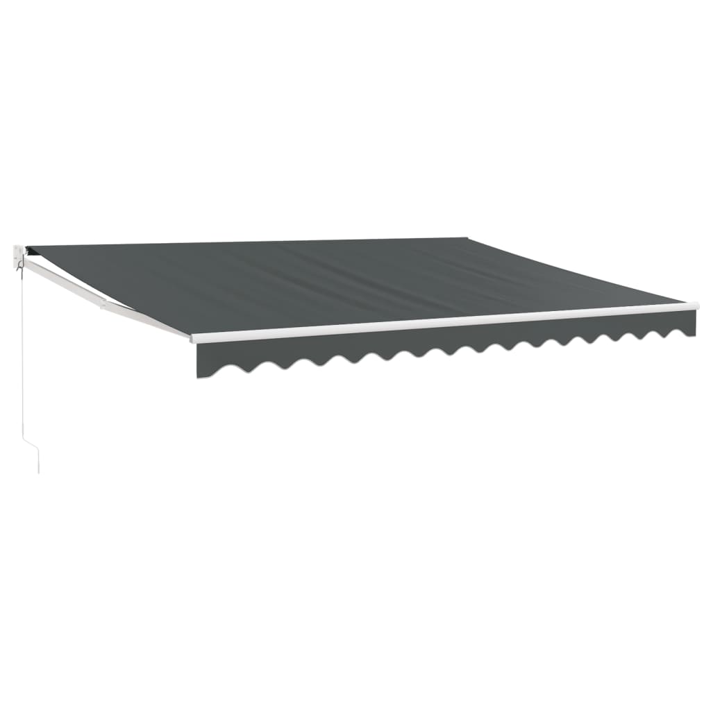 vidaXL Copertină retractabilă, antracit, 4x3 m, textil și aluminiu vidaXL Copertină retractabilă, antracit, 4x3 m, textil și aluminiu