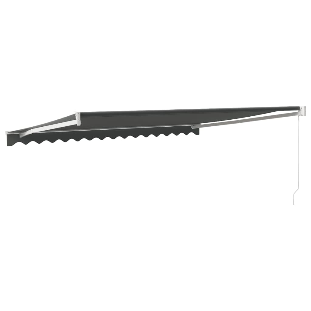 vidaXL Copertină retractabilă, antracit, 4x3 m, textil și aluminiu vidaXL Copertină retractabilă, antracit, 4x3 m, textil și aluminiu