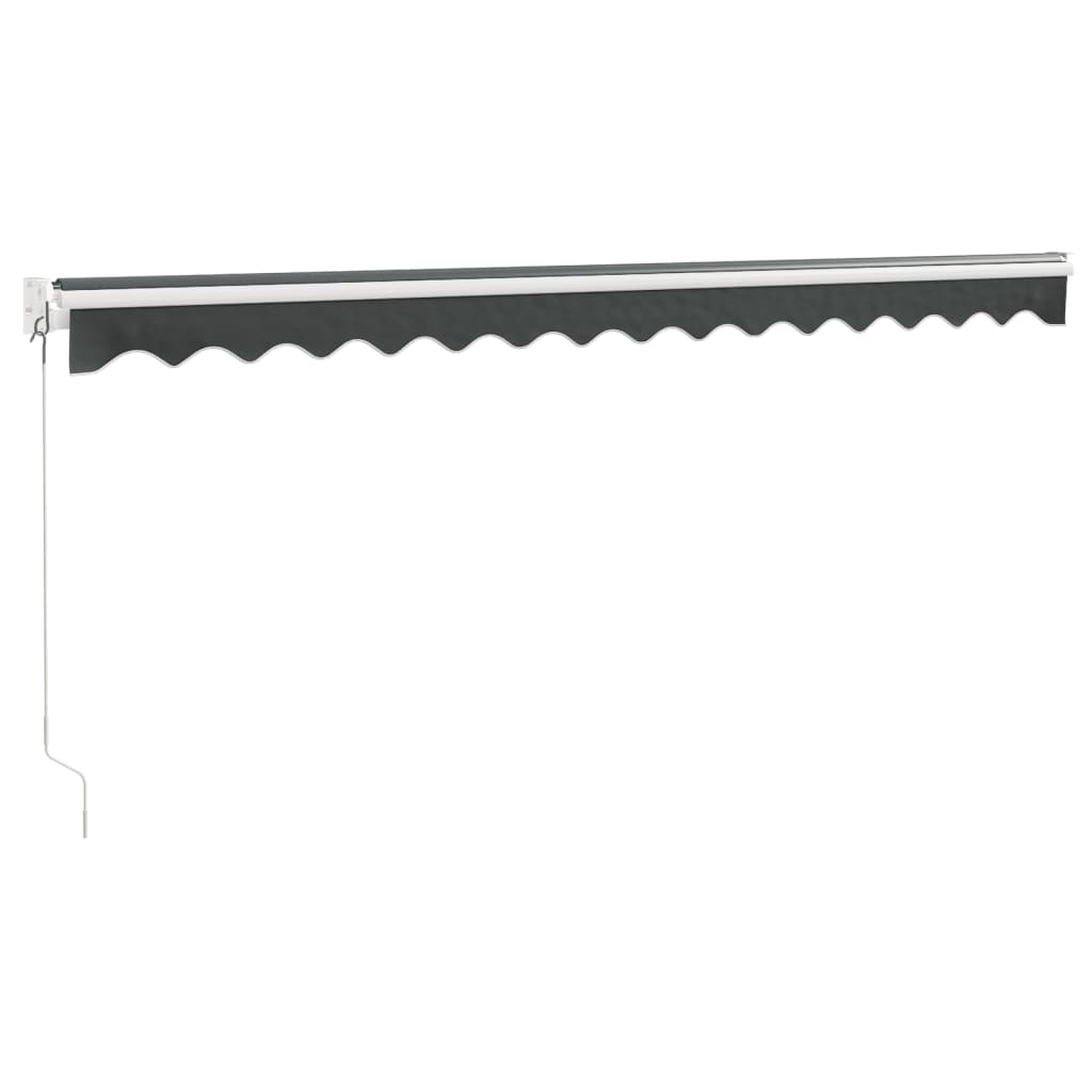 vidaXL Copertină retractabilă, antracit, 4x3 m, textil și aluminiu vidaXL Copertină retractabilă, antracit, 4x3 m, textil și aluminiu
