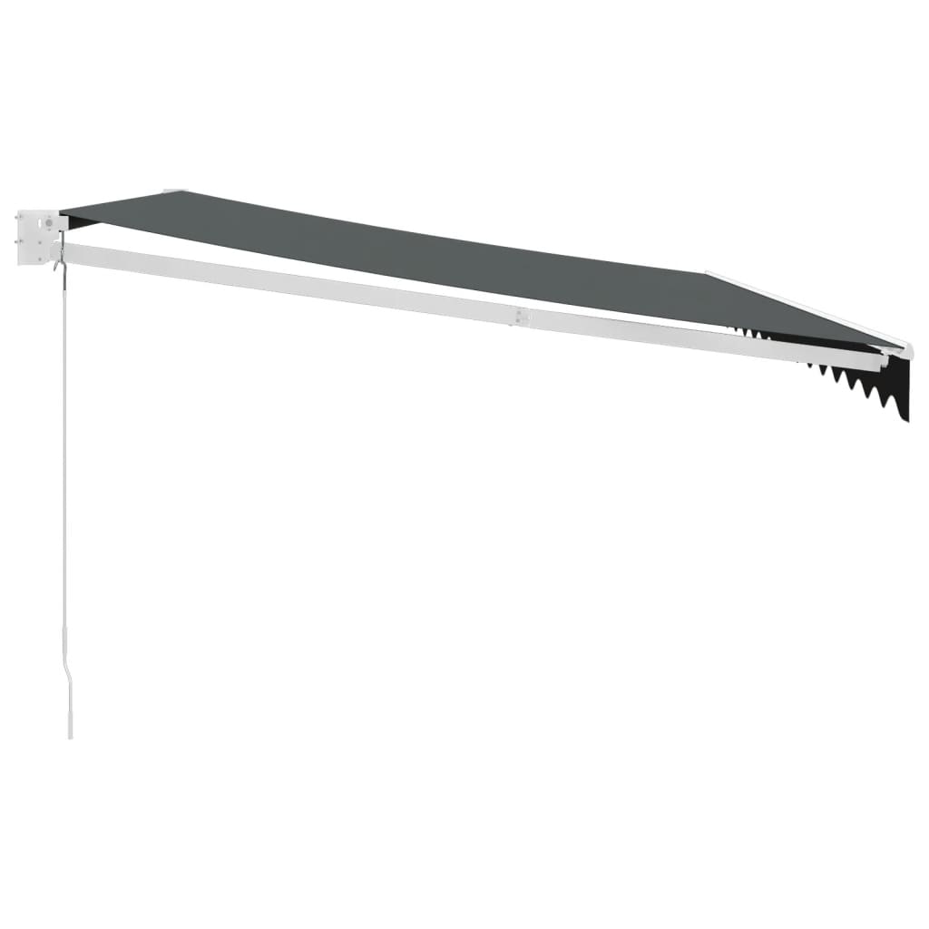 vidaXL Copertină retractabilă, antracit, 4,5x3 m, textil și aluminiu vidaXL Copertină retractabilă, antracit, 4,5x3 m, textil și aluminiu