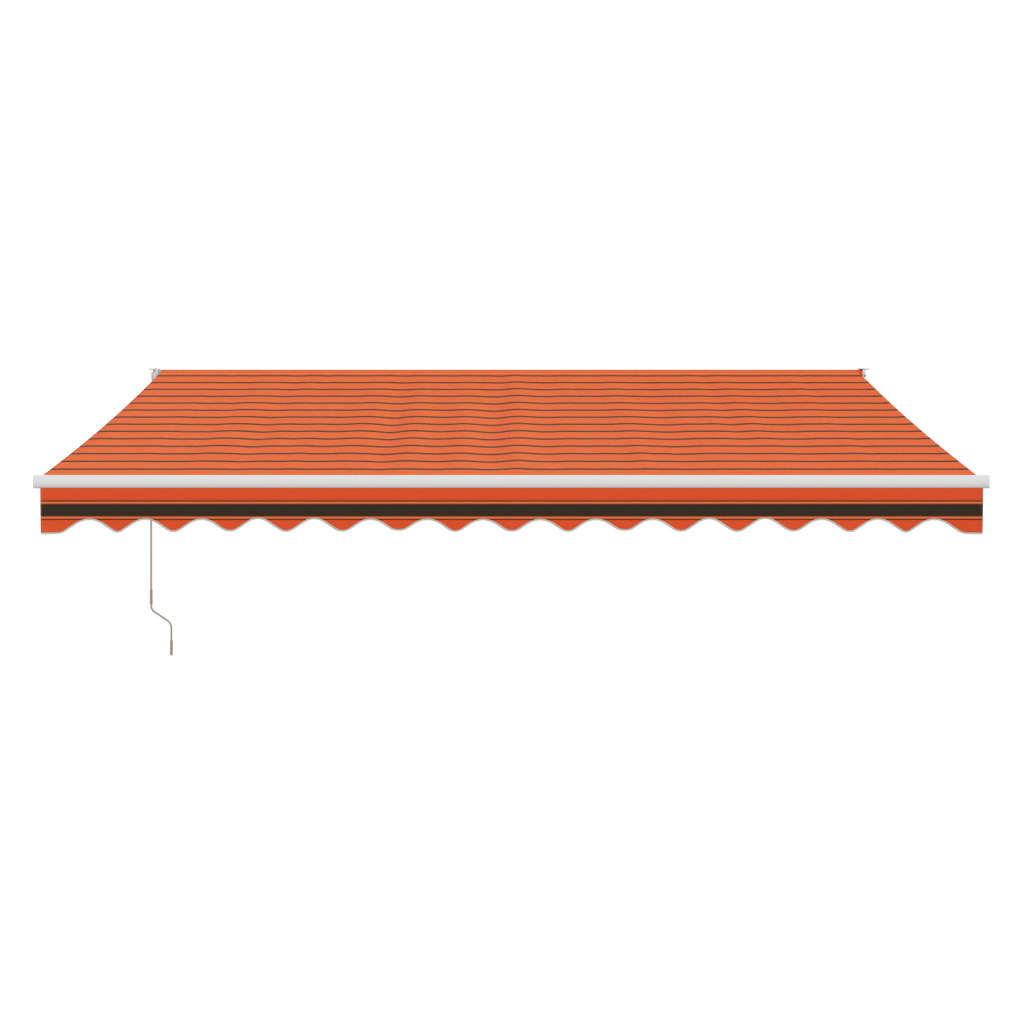 vidaXL Copertină retractabilă portocaliu/maro 4x3 m, textil/aluminiu vidaXL Copertină retractabilă portocaliu/maro 4x3 m, textil/aluminiu