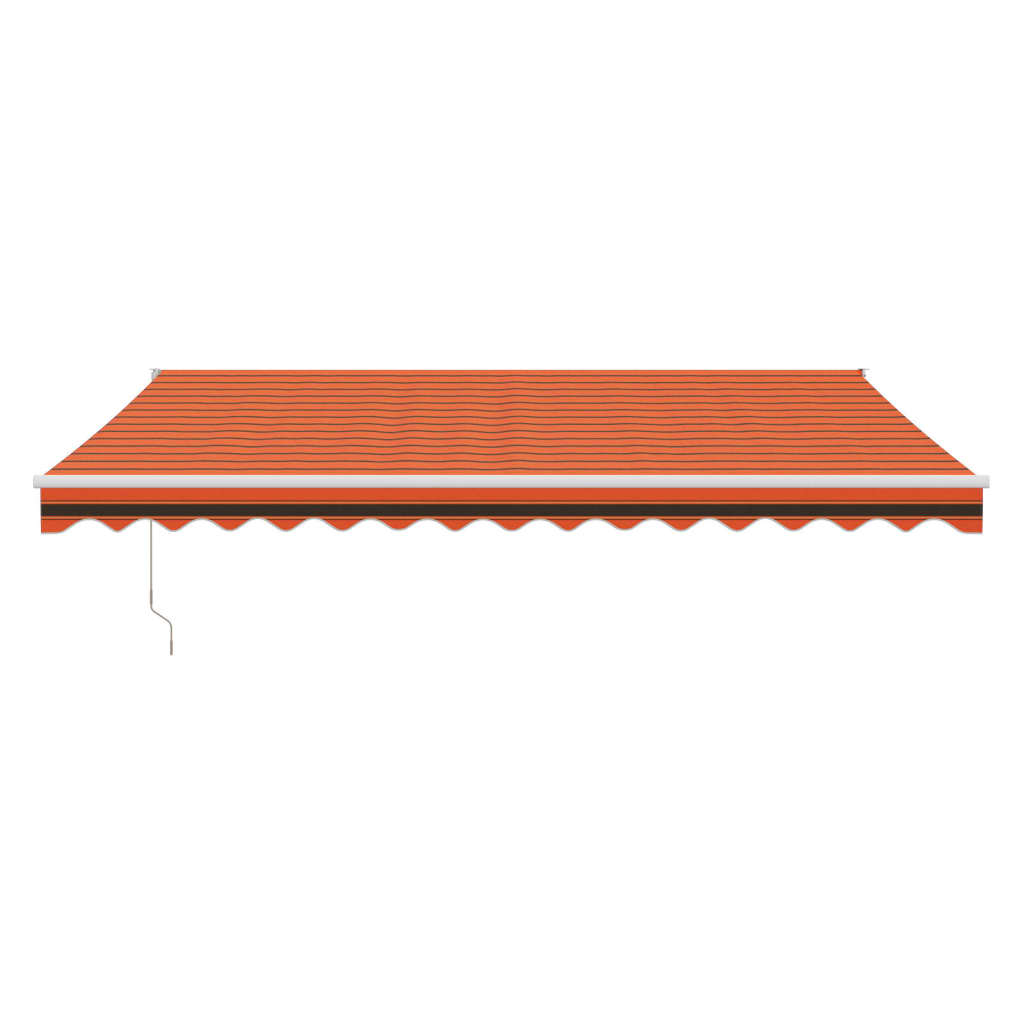 vidaXL Copertină retractabilă portocaliu/maro 4,5x3 m, textil/aluminiu vidaXL Copertină retractabilă portocaliu/maro 4,5x3 m, textil/aluminiu