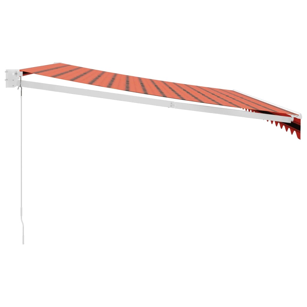 vidaXL Copertină retractabilă portocaliu/maro 4,5x3 m, textil/aluminiu vidaXL Copertină retractabilă portocaliu/maro 4,5x3 m, textil/aluminiu