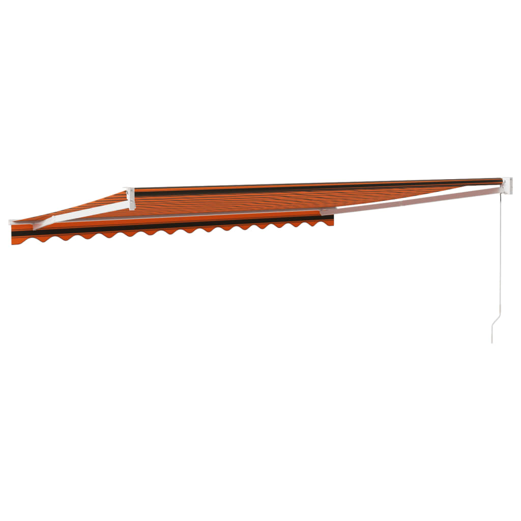 vidaXL Copertină retractabilă portocaliu/maro 4,5x3 m, textil/aluminiu vidaXL Copertină retractabilă portocaliu/maro 4,5x3 m, textil/aluminiu