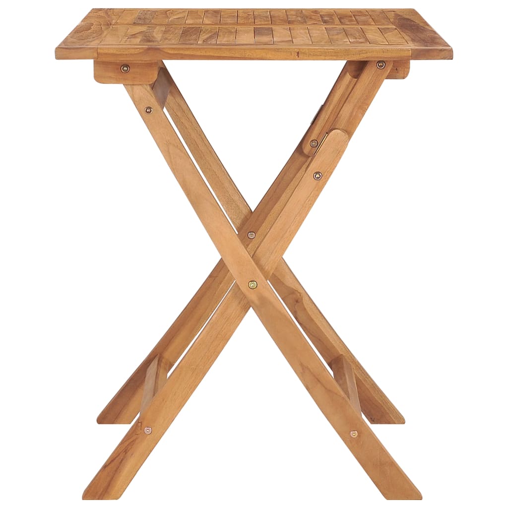 vidaXL Masă de grădină pliabilă, 90x60x75 cm, lemn masiv de tec