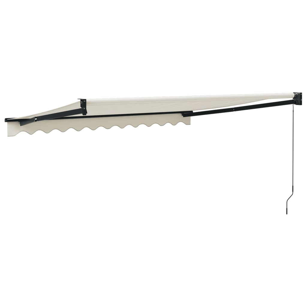 vidaXL Copertină retractabilă, crem, 3,5x2,5 m, textil și aluminiu vidaXL Copertină retractabilă, crem, 3,5x2,5 m, textil și aluminiu