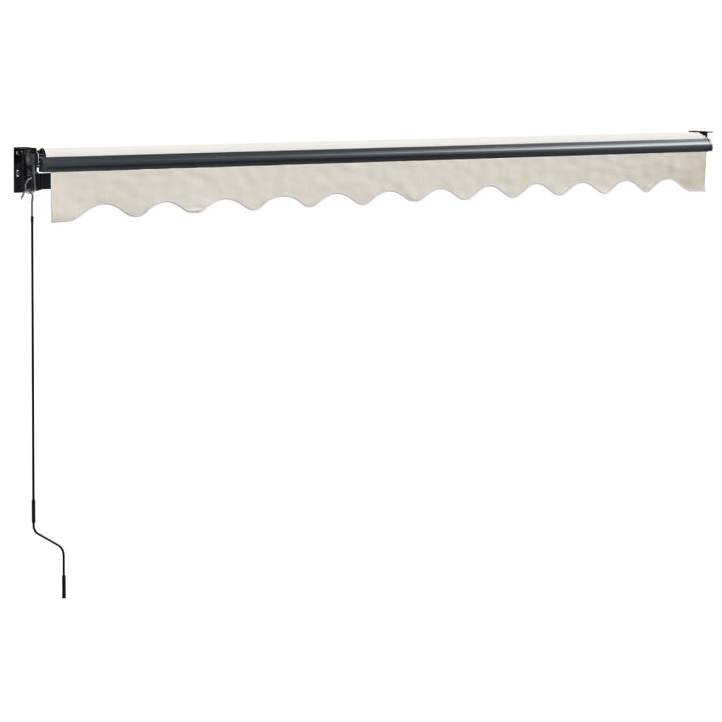 vidaXL Copertină retractabilă, crem, 3,5x2,5 m, textil și aluminiu vidaXL Copertină retractabilă, crem, 3,5x2,5 m, textil și aluminiu